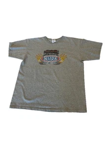 NHRA Championship Drag Racing Men's T-Shirt Large Gray - Picture 1 of 3