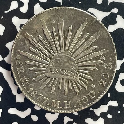 1877-Mo MH Mexico 8 Reales Lot#JM0326 Large Silver! Nice! - Image 1 of 2