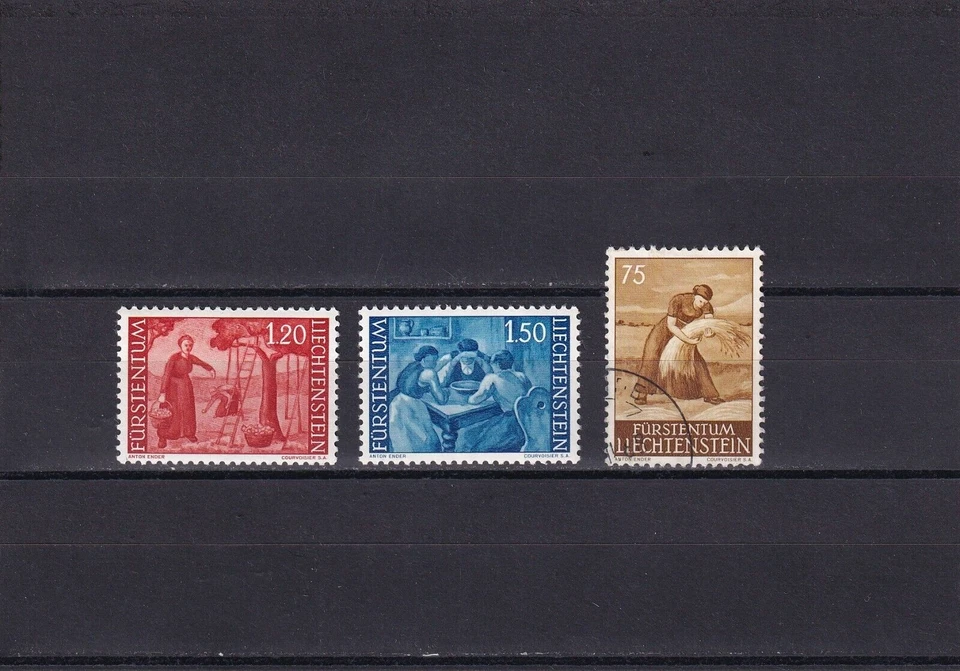 SA08a Liechtenstein 1960 Countryside Motives used stamps - Image 1 of 1