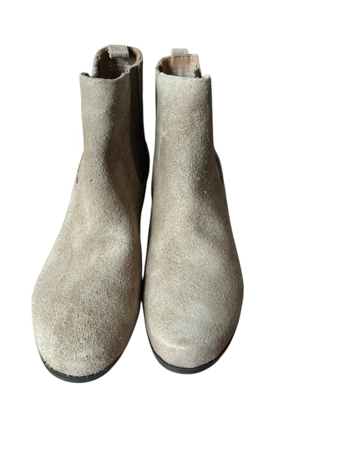 Array Mujer Blair Taupe Gamuza Tacón Bloque Botines Zapatos EE. UU. 8,5 M Foto 1 de 4