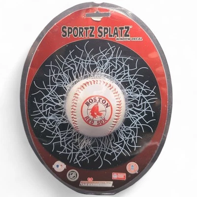 MLB Boston Red Sox Sportz Splatz Car Broken Window Decal 3D Novelty Baseball - Image 1 of 4