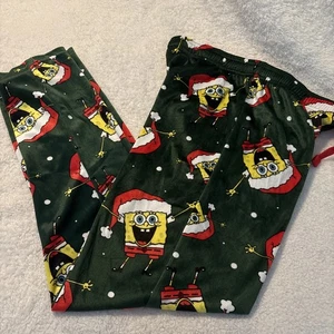 SpongeBob SquarePants Christmas Sleep Lounge Pants Men's Medium Pajamas - Picture 1 of 5