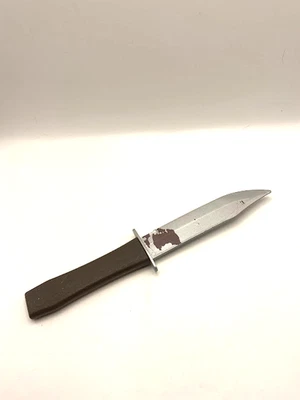Cuchillo de goma de plástico de imitación de 8,5" de largo disfraz de Halloween curvas de utilería de teatro Foto 1 de 2
