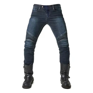 Pantaloni Jeans Moto Pantaloni Denim Fodera Protettiva Senza Armature CE - Foto 1 di 3