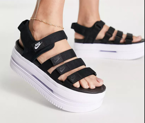 Sandali da donna Nike Icon Classic bianco nero UK 7 5 EUR 42