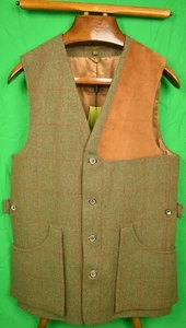 Holland & Holland Tweed Shooting Vest w/ Suede Left Shoulder Patch" (NWT) Sz: 38 - Picture 1 of 12