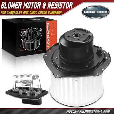 Front HVAC Blower Motor & Resistor Kit for Chevrolet GMC C1500 C2500 Suburban - Image 1 of 4