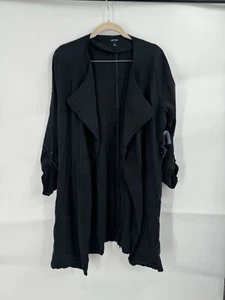 Apt.9 Waterfall Drape Trenchcoat Damen Medium schwarz Fehler NEU leicht - Bild 1 von 14