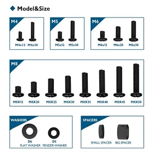 Universal TV Mounting Hardware Kit Compatible with Most TVs M4 M5 M6 M8 Screws - Picture 1 of 7