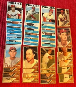 96 Cards 1960-1964 Topps All Philadelphia Phillies Common Card Lot w/ Duplicates - Picture 1 of 3