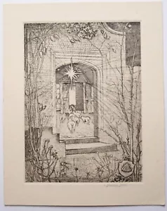 Lawrence Josset (1910–1995) Linie, Stippelstich. Weihnachtsstern, Schafflora - Bild 1 von 4
