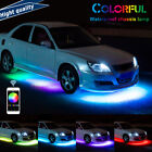 APP Control & Music RGB LED Neon Light Atmosphere Lamp Car Under Underbody