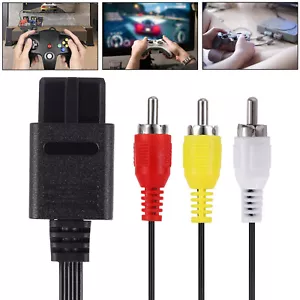 Cable estéreo N64 SNES Gamecube 6 ft RCA AV TV audio video para Nintendo 64 - Imagen 1 de 9