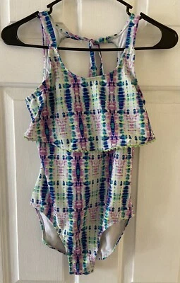 Girl’s Xhilaration Colorful Abstract Swimsuit XL 14/16 One Piece Bathing- VGC - Image 1 of 4