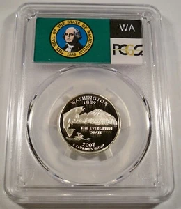 2007-S 25c SILVER PCGS PR70DCAM WASHINGTON QUARTER PROOF DEEP CAMEO PR 70 DC - Picture 1 of 4