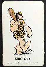 Vintage 1949 King Guz Cavemen Alley Oop Nea Service Comic Card (Nice)