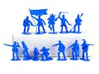 American Civil War Union Artillery Crew 54mm Blue Plastic Toy Soldiers Figures