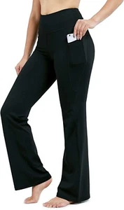 Gradual 30" Inseam Women's Bootcut Yoga Pants Black Size 30L - Picture 1 of 7