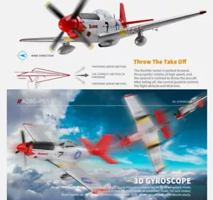 P51D Mustang Red-Tail RC Fighter - One-key Take-off &Aerobatics - XPilot - RTF - - Picture 1 of 8