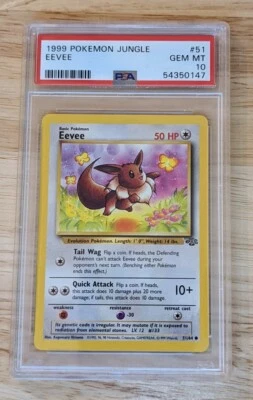 PSA 10 GEM MINT Unlimited Eevee (#51/64) Pokémon Jungle - Image 1 of 3