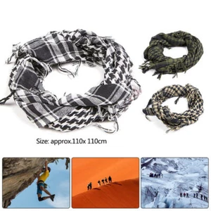 Militar Shemagh Táctico Desierto Keffiyeh Cabeza Cuello Bufanda Chaal Envolvente #ur - Imagen 1 de 11