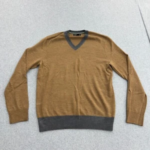 Maglione Banana Republic uomo large extra fine merino slim fit pull over scollo a V - Foto 1 di 9