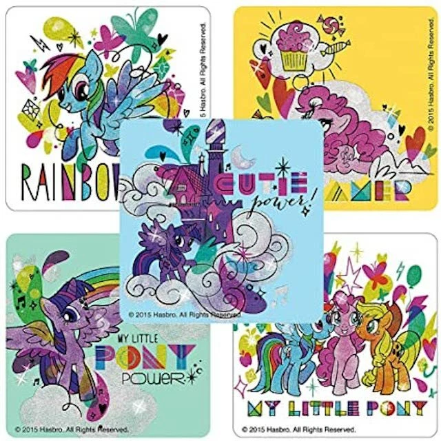 HASBRO 10 My Little Pony Power Stickers Party Favors Teacher Supply Rainbow Dash