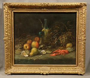 Mariscos bodegones del siglo XIX ""Legado del Dr. Bernard Samuels"" con frutas - Imagen 1 de 13