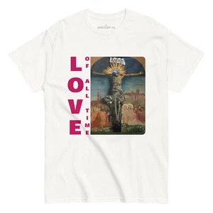 Love of All Time–San Valentino–T-shirt donna–Regalo per lui fidanzato marito–Arte–Croce - Foto 1 di 17