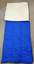Vintage SLUMBALAX Sleeping Bag Single Fleece Lined Blue 737g Camping Sleepover