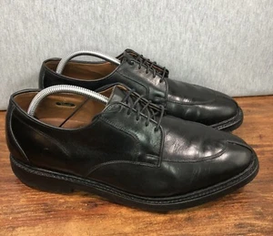 Allen Edmonds Herren 9,5 3E Weite Geteilte Zehe Derby Schwarz Leder Schuhe Vibram Sohle - Bild 1 von 10