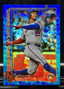 2025 Topps Chrome #200 LOGOFRACTOR BLUE /150 Juan Soto Mets NM-MT Read Desc - Bild 1 von 6