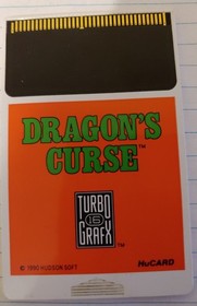 Dragon's Curse. 1991. used. Turbo Grafx 16 videogame. broken jewel case