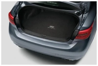 Alfombrilla de maletero alfombrada genuina Infiniti Q50 (negra con logotipo Infiniti) 999E3-J2000 Foto 1 de 2