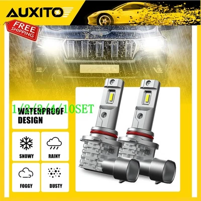 Luz antiniebla LED AUXITO 9005 HB3 luz de circulación diurna haz alto bajo 6000K bombilla 2/4X Foto 1 de 4
