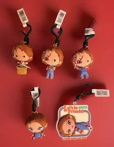 New Horror Childs Play Chucky Good Guy Doll Lets Be Friends Figural Bag Clip LOT - Picture 1 of 8