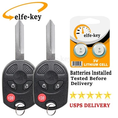 2 Llavero de coche remoto 3 botones para Ford Edge Explorer Fusion F-150 F-250 2008-2015 Foto 1 de 4