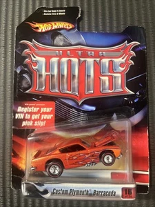 HOT WHEELS ULTRA HOTS CUSTOM PLYMOUTH BARRACUDA Damaged Card - Picture 1 of 5
