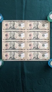 $10.00 STAR (8) Note Uncut Sheet 2004A "B" - Picture 1 of 5