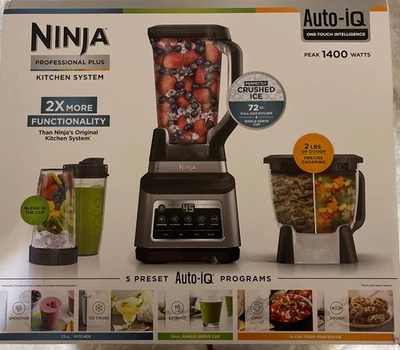 Sistema de cocina Ninja Professional Plus BN800 licuadora procesador de alimentos nuevo sellado Foto 1 de 4