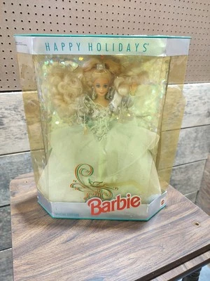 VINTAGE 1992 Happy Holidays Barbie Doll  Mattel NIB CHRISTMAS  - Image 1 of 4