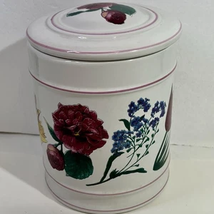 Vintage Williams-Sonoma RB Bernarda Hortensie Blumen botanische Kanister Keks - Bild 1 von 8