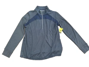 Xersion Damen Reg Gr. XL Langarm blau gestreift schnelltrocknend Neu mit Etikett Oberteil - Bild 1 von 8