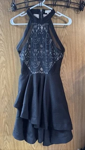 Tea & Cup Los Angeles Damen Gr. S ausgefallen schwarz & hellbraun Spitze Top Kleid Homecoming - Bild 1 von 6