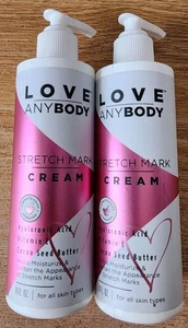 (2) Love Anybody Stretch Mark Cream Hyaluronic Acid Cocoa Seed Butter 8 fl oz - Picture 1 of 2
