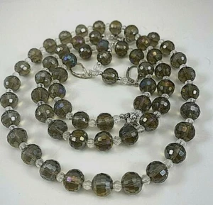 Sterling Silber .925 Karneval Glas 23" Halskette 8" Armband 1,5" Ohrring Set a - Bild 1 von 9