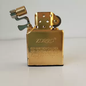 Zorro Brass Lighter Insert with Wick Cover & Bottom Rubber Gasket - Picture 1 of 6