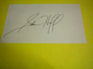 SAM HUFF PRO FOOTBALL H.O.F Signed 3 x 5 Index Card - Picture 1 of 1