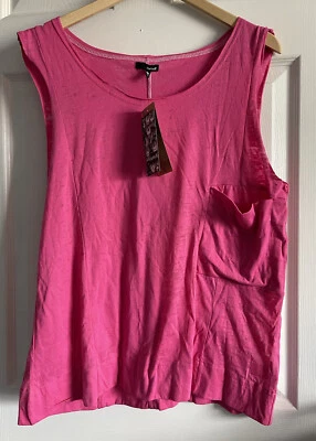 Camiseta sin mangas Hurley para mujer con pesas plumas rosa bolsillo medio nueva con etiquetas $32 Foto 1 de 4