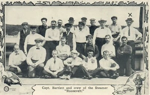 Captain Bartlett and Crew of The Steamer "Roosevelt" Postcard - Picture 1 of 2